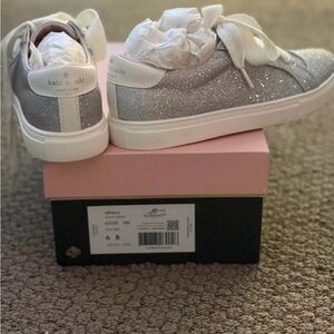 Kate Spade Silver Sneakers Sparkle Style Comfort